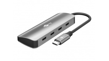 Goobay Slim 4-Port USB-Hub, USB-C auf USB-C, 10 Gbit/s, Grey | 76565