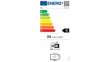 AOC | AG276UZD | 27 " | QD-OLED | UHD | 16:9 | 240 Hz | 0.03 ms | 3840 x 2160 pixels | HDMI ports quantity 2 | Black