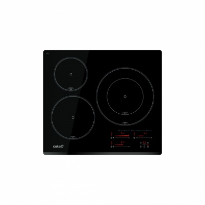 CATA Hob | INSB 6028 BK | Induction | Number of burners/cooking zones 3 | Slider Touch | Timer | Black