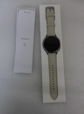 SALE OUT. Xiaomi Watch 2 Titan Gray Case With White Leather Strap | SALE OUT. Xiaomi Watch 2 Titan | Smart watch | GPS (satellite) | AMOLED | 1.43" | USED, MISSING CHARGING DOCK | Gray