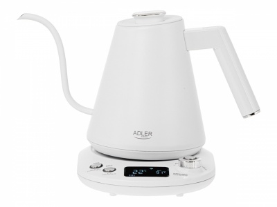 Adler | Kettle | AD 1349w | Electric | 1100 W | 1 L | Stainless Steel | 360° rotational base | White