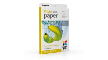 ColorWay Photo Paper, 50 sheets | 255 g/m² | A4 | Premium Semi-Glossy