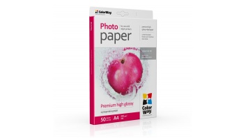 ColorWay Photo Paper, 50 sheets | 255 g/m² | A4 | Premium High Glossy