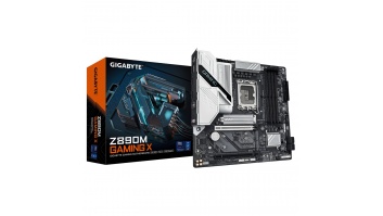 Gigabyte Z890M GAMING X | Processor family Intel | Processor socket LGA1851 | DDR5 | Supported hard disk drive interfaces M.2, SATA | Number of SATA connectors 4