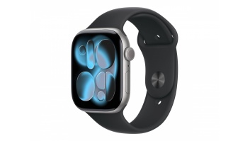 Apple Watch Series 11 GPS + Cellular 46mm Space Grey Aluminium Case with Black Sport Band - S/M | Apple