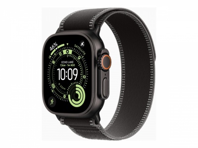 Apple Watch Ultra 3 GPS + Cellular 49mm Black Titanium Case with Black/Charcoal Trail Loop - S/M | Apple
