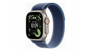 Apple Watch Ultra 3 GPS + Cellular 49mm Natural Titanium Case with Blue/Bright Blue Trail Loop - M/L | Apple