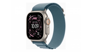 Apple Watch Ultra 3 GPS + Cellular 49mm Natural Titanium Case with Light Blue Alpine Loop - Medium | Apple