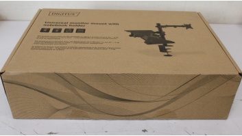 SALE OUT. DIGITUS Universal Monitor Mount with Notebook Holder | SALE OUT. Digitus Desk Mount | DA-90436 | Tilt, swivel, height adjustment, rotate | Maximum weight (capacity) 9 kg | UNPACKED, SCRATCHED ON TUBE | Black