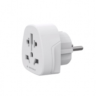Gembird World to EU power adapter plug, 15 A | A-AC-EUMINTF | Travel adapter