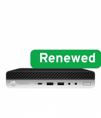 HP Renew Grade A | ProDesk 600 G4 Desktop Mini PC | Intel Core i3 | i3-8100T | 8 GB | SSD | 128 GB | Intel UHD Graphics 630 | Windows 11 | 12 month(s)