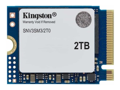 Kingston SSD | NV3 | 2000 GB | SSD form factor M.2 2230 | Solid-state drive interface PCIe 4.0 x4 NVMe | Read speed 6000 MB/s | Write speed 5000 MB/s