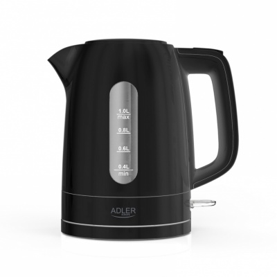 Adler Kettle | AD 1380b | Electric | 2200 W | 1 L | Polypropylene | 360° rotational base | Black