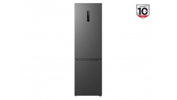 TCL Refrigerator/freezer | RC382BXC0 | Freestanding | 203 cm | Bottom-freezer | Refrigerator Net Capacity 265 litres | Freezer Net Capacity 117 litres | Automatic Defrost | Class C | Grey