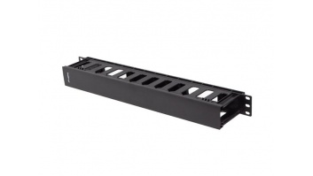 Lanberg 19" Cable managmement 1U, Type A, Plastic | AK-1703-B | Black