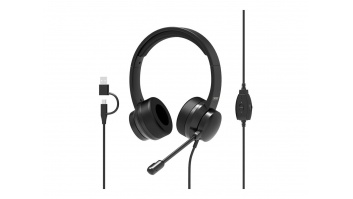 PORT CONNECT | USB Comfortable Stereo Office Microphone Headset | Built-in microphone | Wired | Black
