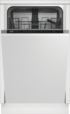 BEKO DIS35026 | Built-in | Width 45 cm | Number of place settings 10 | Number of programs 5 | Energy efficiency class E | Display | White