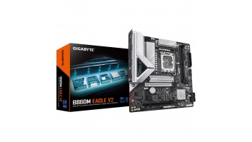 Gigabyte B860M EAGLE V2 | Processor family Intel | Processor socket LGA1851 | DDR5 | Supported hard disk drive interfaces SATA, M.2 | Number of SATA connectors 4