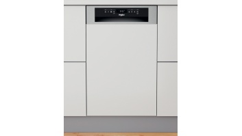 Whirlpool Dishwasher | WSBO 3O34 PF X | Built-in | Width 45 cm | Number of place settings 10 | Number of programs 8 | Energy efficiency class D | Display | Stainless steel