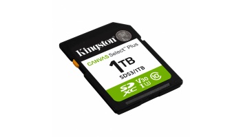 Kingston Canvas Select Plus | 1000 GB | SD | Flash memory class Class 10, UHS-I, U1/U3, Video Class 10/30
