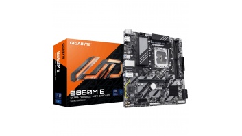Gigabyte B860M E | Processor family Intel | Processor socket LGA1851 | DDR5 | Supported hard disk drive interfaces SATA, M.2 | Number of SATA connectors 4