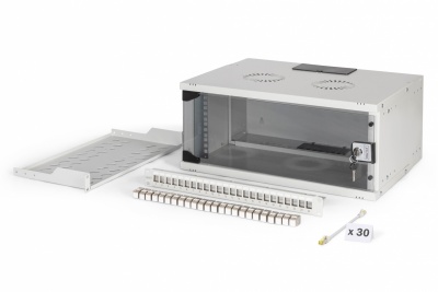 Digitus SOHO Pro network set, 483 mm (19"), 4U, 540 x 400 mm | DN-49200-SET | Light Grey