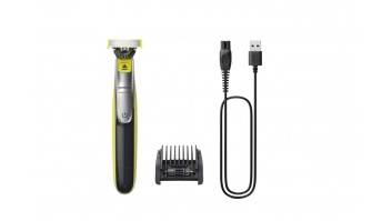 Philips Shaver | QP2734/23 OneBlade 360 | Operating time (max) 60 min | Wet & Dry | Lithium Ion | Green/Gray