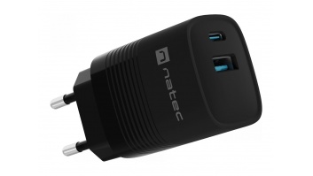 Natec Ribera USB Charger, 1x USB-A, 1x USB-C, 300 W | NUC-2141