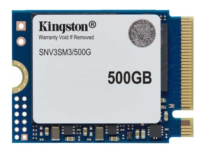 Kingston SSD | SNV3SM3/500G | 500 GB | SSD form factor M.2 2280 | Solid-state drive interface PCIe 4.0 x4 NVMe | Read speed 5000 MB/s | Write speed 3000 MB/s
