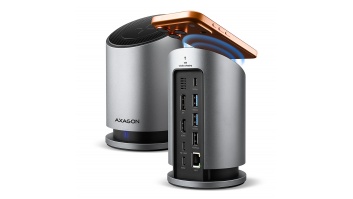 AXAGON USB-C 10Gbps Wireless Charging 9in1 hub | HMC-WL9