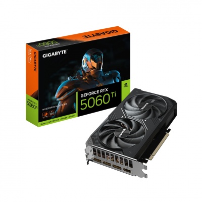 Gigabyte GeForce RTX 5060 Ti WINDFORCE MAX OC 8G | NVIDIA | 8 GB | GeForce RTX 5060 Ti | GDDR7 | HDMI ports quantity 1 | PCI-E 5.0