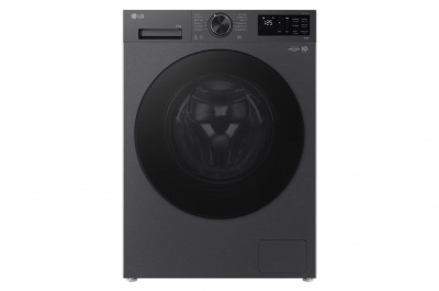 LG Washing machine | F4X5011TBB | Energy efficiency class A | Front loading | Washing capacity 11 kg | 1400 RPM | Depth 57 cm | Width 60 cm | Display | LED | Steam function | Direct drive | Wi-Fi | Matte Black