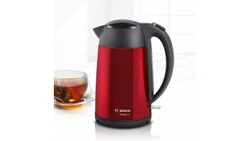 Bosch | Kettle | DesignLine TWK3P424 | Electric | 2400 W | 1.7 L | Stainless steel | 360° rotational base | Red