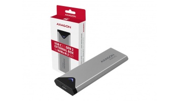 AXAGON External SuperSpeed+ USB-C metal box for M.2 NVMe SSD disks having sizes of up 42 to 80 mm | EEM2-UG2