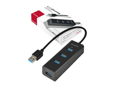 AXAGON Four-port USB 3.0 hub with fast charging and power support | HUE-S2B