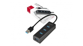 AXAGON Four-port USB 3.0 hub with fast charging and power support | HUE-S2B