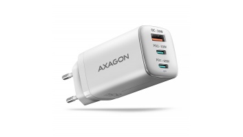 AXAGON GaN wallcharger 3x port (USB-A + 2x USB-C), PD3.0/PPS/QC4+/SFC2.0/AFC/SCP/FCP/Apple, 65W | ACU-DPQ65W