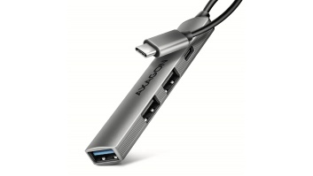 AXAGON ALU STRIP USB-C 4 port hub | HUE-STC