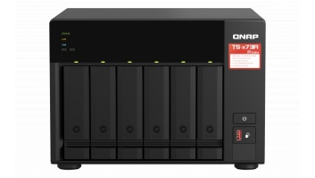 QNAP | 6-Bay QTS and QuTS hero NAS | TS-673A-8G | Up to 6 HDD/SSD Hot-Swap | AMD Ryzen | Ryzen V1500B Quad-Core | Processor frequency 2.2 GHz | 8 GB | DDR4