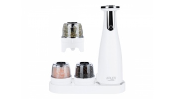 Adler | Electric Salt and pepper grinder | AD 4449w | Housing material ABS plastic | 7 W | Lithium | Matte White