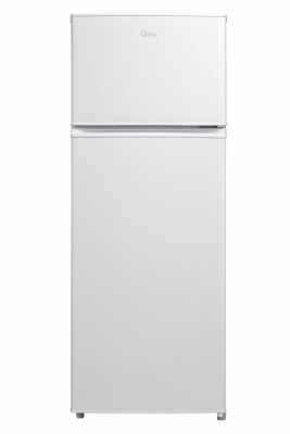 Midea Refrigerator | MDRT294FGE01 | Energy efficiency class E | Free standing | Double Door | Height 143 cm | Fridge net capacity 163 L | Freezer net capacity 41 L | 40 dB | White