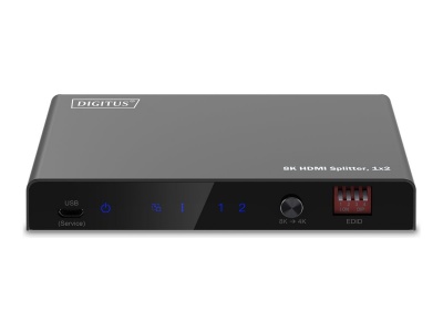 Digitus 8K HDMI Splitter, 1x2 | DS-55339 | Black