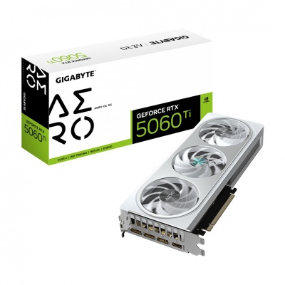 Gigabyte GeForce RTX 5060 Ti AERO OC 8G | NVIDIA | 8 GB | GeForce RTX™5060 Ti | GDDR7 | HDMI ports quantity 1 | PCI-E 5.0