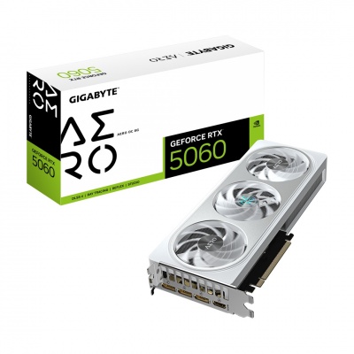 Gigabyte GeForce RTX 5060 AERO OC 8G | NVIDIA | 8 GB | GeForce RTX 5060 | GDDR7 | HDMI ports quantity 1 | PCI-E 5.0