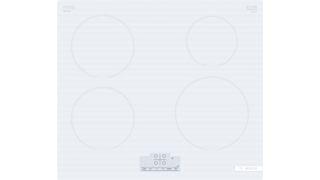 Bosch | Hob | PUE612BB1J | Induction | Number of burners/cooking zones 4 | Touch | Timer | White