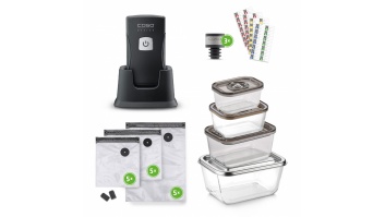 Caso Professional Hand Vacuum Sealer with Accessories | Vacu OneTouch Pro Set | Power 20 W | Black