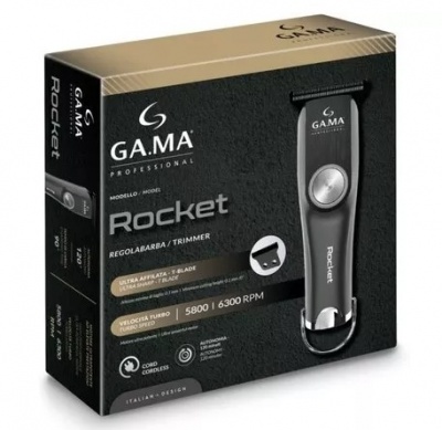 GA.MA PM2510 Rocket cord-cordless trimmer, Black | GA.MA