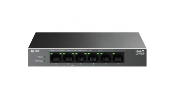 TP-LINK | 6-Port 10/100 Mbps Desktop Switch with 4-Port PoE | LS106LP | Unmanaged | Desktop