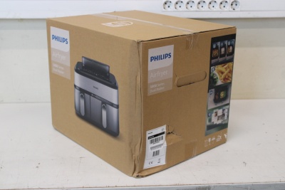 SALE OUT. Philips Dual Basket Airfryer | NA555/00 5000 series | Power 2750 W | Capacity 9 L | RapidAir Plus | Silver | DAMAGED PACKAGING