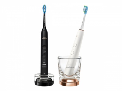 Philips hbrushes, 2-pack | HX9914/57 Sonicare DiamondClean 9000 | Rechargeable | For adults | Number of brush heads included 2 | Number of teeth brushing modes 4 | Black/White